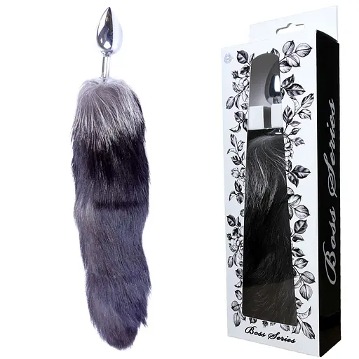 Анальна пробка Boss Fox TAIL Black XXL 9 см (чорний) - фото 8