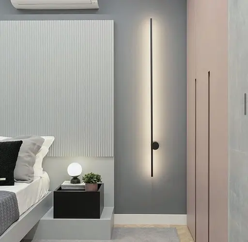 Линейный настенный светильник в черном каркасе Line F длина 60 Арт. WJ018 - фото 1