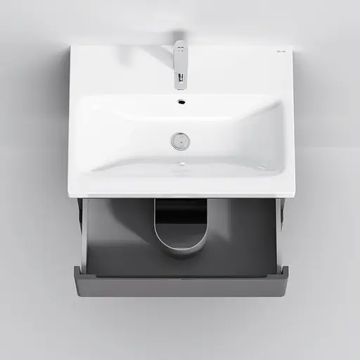 Тумба з умивальником AM.PM Hit підвісна 60 см графіт матовий M93A-FHX0602-WC0602GM38 Графіт - фото 9