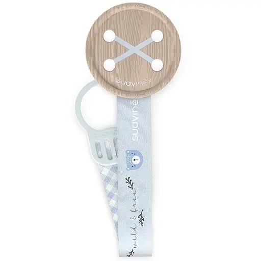 Клипса для пустышки Suavinex Wild & Free голубая (309132)