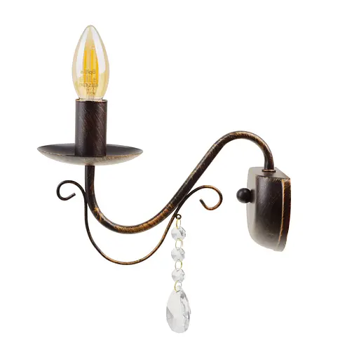 Настенное Бра Brille свеча BCL-734W/1 E14 BK/G