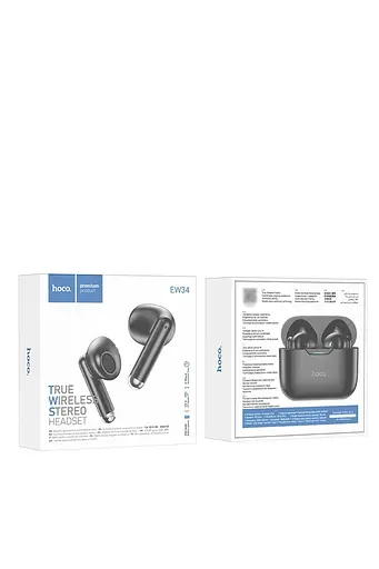 Бездротові навушники TWS Hoco EW34 вкладиші Чорний ЦБ-00259098 - фото 3