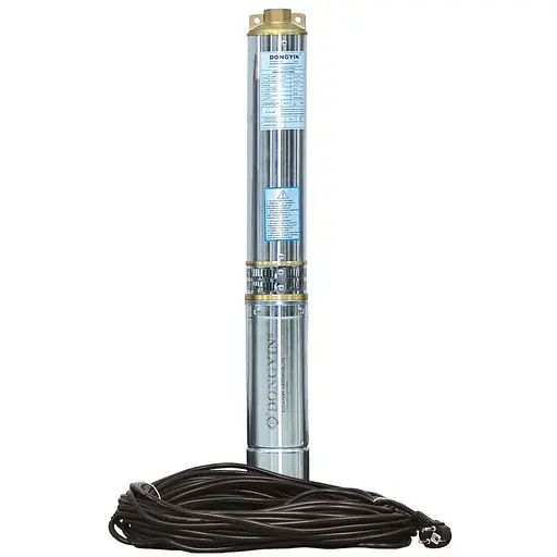 Насос відцентровий свердловинний DONGYIN 4SDm6/8 0.75кВт H 58 (38)м Q 140(100)л/хв Ø102мм (кабель 30м) (777493) - фото 1