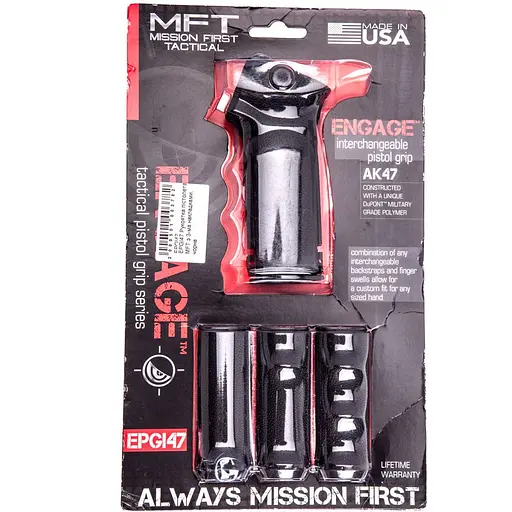 Руків'я пістолетне MFT EPGI47 до АК-47 з 3 накладками чорне - фото 6