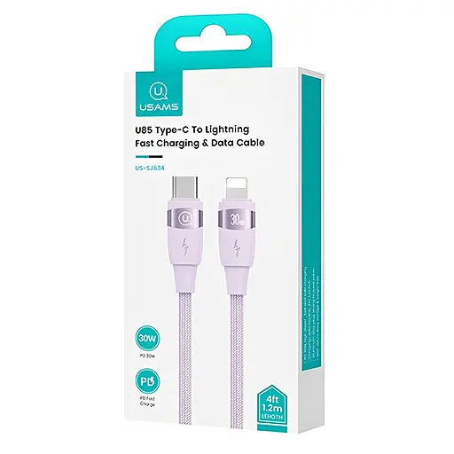 Дата кабель Usams US-SJ635 U85 Type-C to Lightning 30W (2m) - фото 2