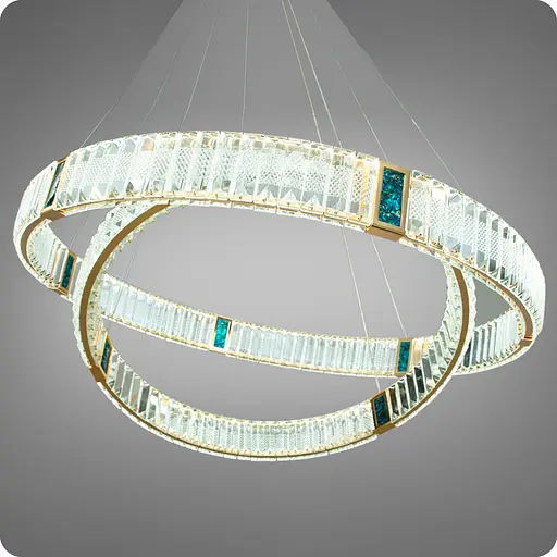 Люстра кришталева світлодіодна 517 Dlight 135Вт Золото (01632) - фото 1