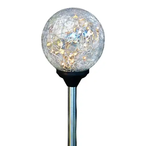 2 Crackle Glass Теплі білі сонячні ліхтарі