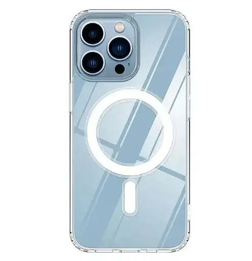 Чехол-накладка Magnetic Case для iPhone 13 Pro Max Clear прозрачный - фото 1