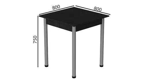 Стіл кухонний Ferrum-decor Агата 75x80x80 Сірий ДСП Сосна Кембра 16мм (FRD-105678) - фото 3
