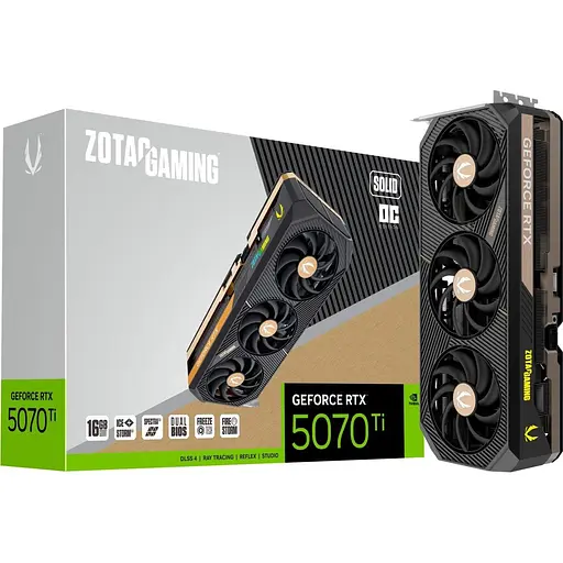 Видеокарта Zotac Gaming GeForce RTX 5070 Ti SOLID OC (ZT-B50710J-10P) EU [132415]