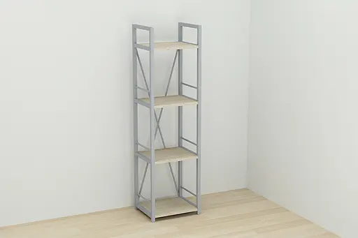 Этажерка 4/34 Ferrum-decor Серии Коннект 120x34x28 серый ДСП Дуб Сонома 16мм (FRD-104286) - фото 7