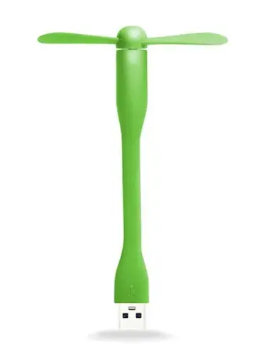 Портативний гнучкий USB міні-вентилятор для ноутбука/powerbank (Green) - фото 2