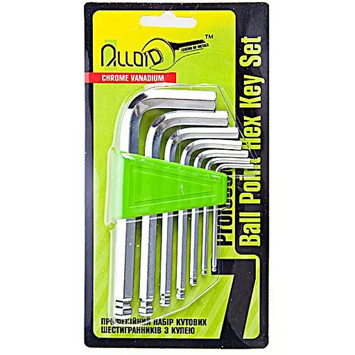 Набір ключів шестигранних Alloid з кулею 2.5-10мм 7 предметів (HS-S0712) - фото 2