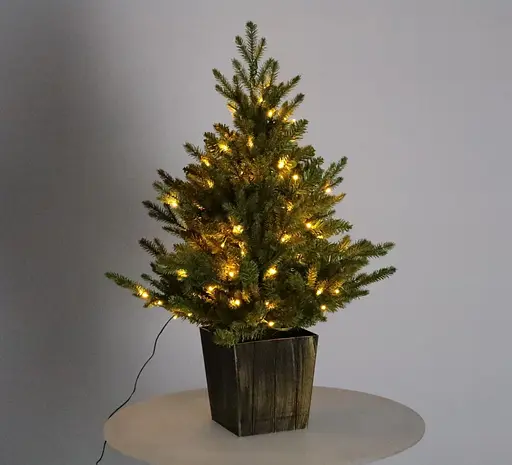 Елка искусственная Chomik с 90 теплыми LED-лампами в горшке 90 см (UMI9087) - фото 4