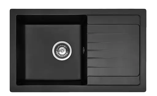 Кухонна мийка гранітна Rea Dag black ZLE-00111, Чорний - фото 7