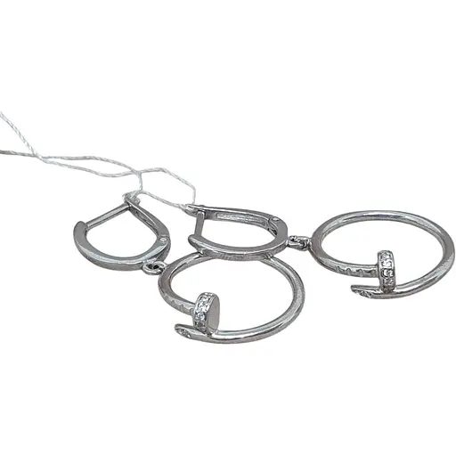 Серебряные серьги Империя золота с фианитами. СВ1351С