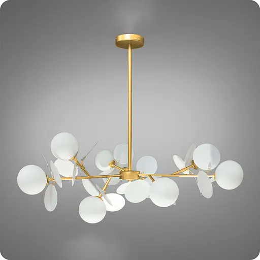 Люстра підвісна 517 Dlight на 9 ламп Золото-Білий (01690) - фото 1