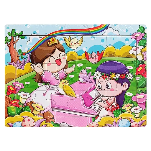 Дитячий деревяний пазл-вкладиш Весна MD 1343-19, 12 елементів