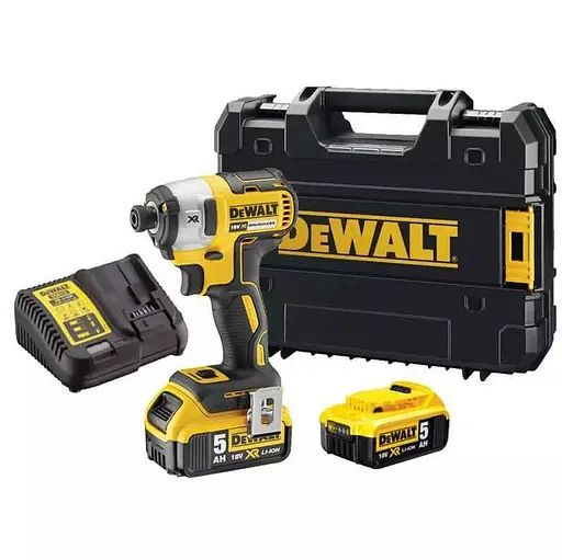 Шуруповерт аккумуляторный ударный DeWalt с АКБ и ЗУ DCF887P2 - фото 1