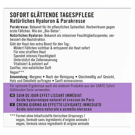 БИО-Ботокс-крем для лица увлажняющий против морщин Заметный эффект с Гиалуроновой кислотой и Акмеллой SANTE 50 мл - фото 4