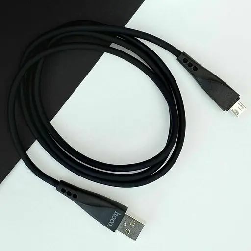 Силіконовий кабель Hoco DU16 Silica gel charging Data cable for Micro 2A 1 м - фото 1