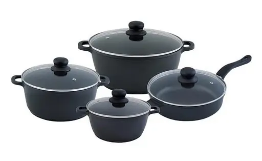 Набір каструль з кришками та сковородою Bohmann BH 6008 MRB 8 предметів - фото 2
