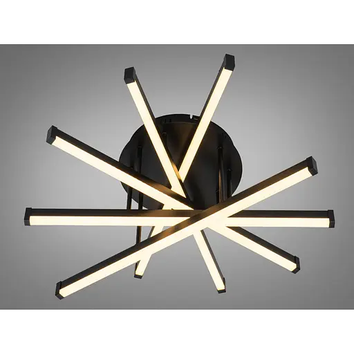 Стельова світлодіодна люстра Romin чорна 70W 5 модулів - фото 1