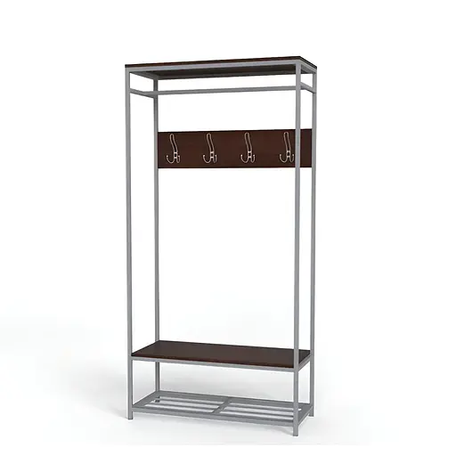 Вішалка модульна підлогова Ferrum-decor Треліс 15 180x90x38 сірий ДСП Венге 16мм (FRD-105518)