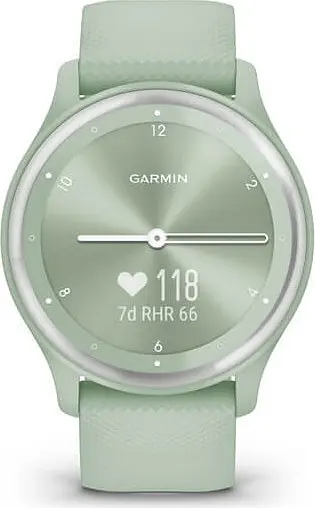 Смарт-часы Garmin Vivomove Sport Cool Mint Case and S. Band w. Silver Accents (010-02566-03) - фото 2