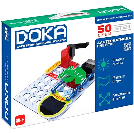Электронный конструктор Альтернативная энергия Doka D70711 50 схем - фото 1