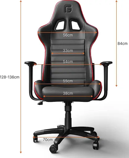 Ігрове крісло GamePro Rush Black-Red (GC-575-Black-Red) - фото 8