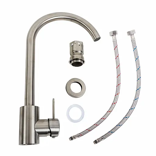 Змішувач для кухні Platinum 7990 NEST нержавіюча сталь - фото 2