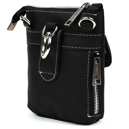 Кожаная мужская сумка через плечо TARWA 17х14х5,5 см sum0026662 - фото 4