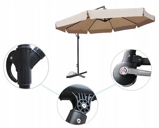 Парасолька садова Ekspand Vihma 350 см Green - фото 4