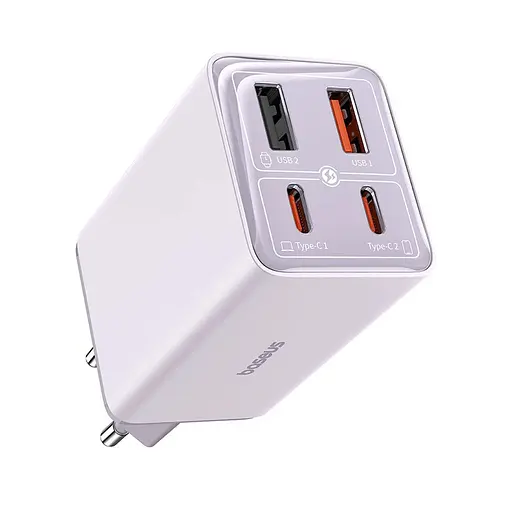 СЗУ Baseus GaN6 Pro OS 65W (2USB-A/2C) + кабель Type-C to Type-C (P10162701)