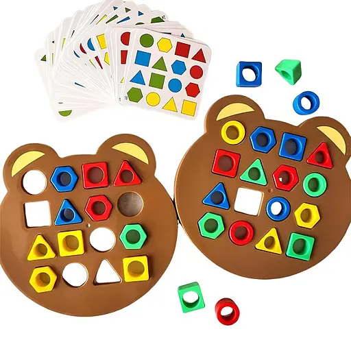 Настольная интерактивная игра Ummi Shape Matching Game + answer bell Colorful - фото 2