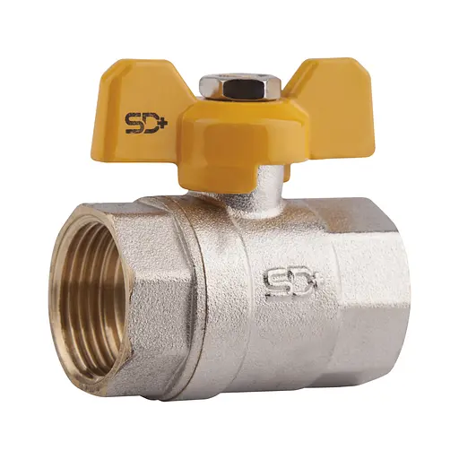 Кран кульовий SD Plus 3/4" ВР для газу (метелик) SD602G20 - фото 1