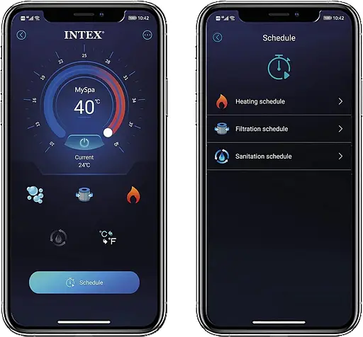 Басейн-джакузі надувний Intex з гідромасажем на 1098 л сірий (28452) - фото 4