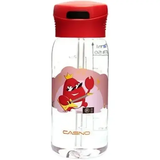 Пляшка для води Casno 400 мл KXN-1195 Червона (краб) з соломинкою (KXN-1195_Red) - фото 1