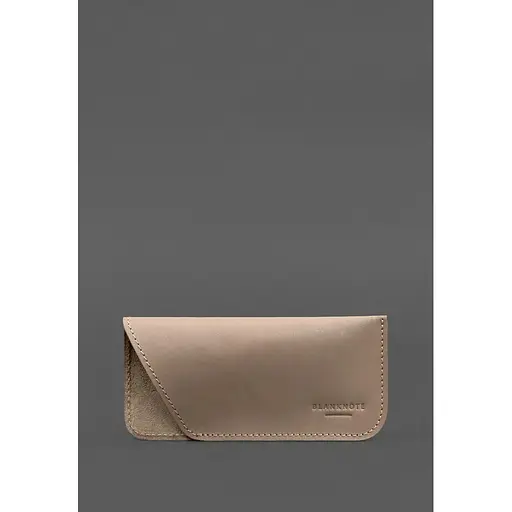 Кожаный чехол для очков BlankNote Crazy Horse Светло-бежевый  - фото 6