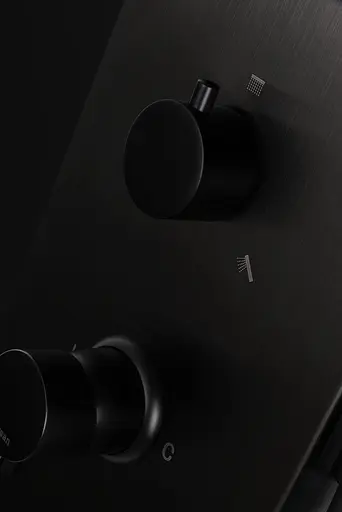 Душова панель Corsan Tugela black LED з виливом S029MBLLEDW, Чорний матовий - фото 5