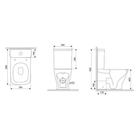 Унитаз-компакт Damixa Palace Grand 468700SC с сидением Soft Close, Белый - фото 2