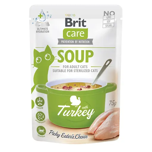 Корм влажный Brit Care Soup with Turkey с индейкой 75 г - фото 1