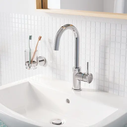 Склянка для ванної кімнати Grohe QuickFix Start 41184000 прозорий - фото 4
