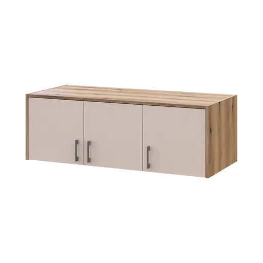 Антресоль Doros Ронді Дуб Артізан/Кашемір 3 ДСП 121х52х41 (80737823)