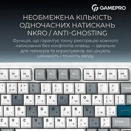 Клавиатура GamePro Asgard Yord White (MK266WH) [152948] - фото 18