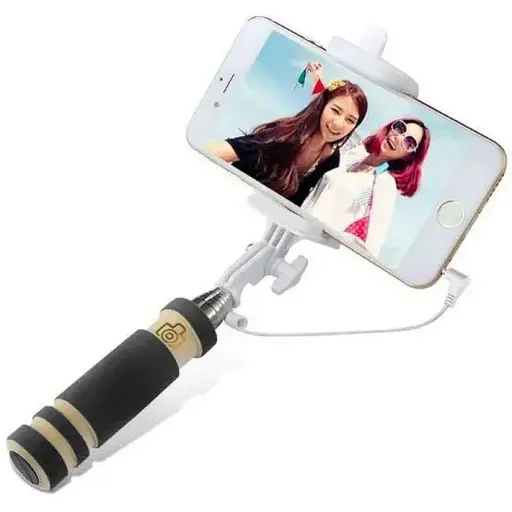 Селфи-монопод Smart со шнуром SS8 COMPACT Black - фото 1