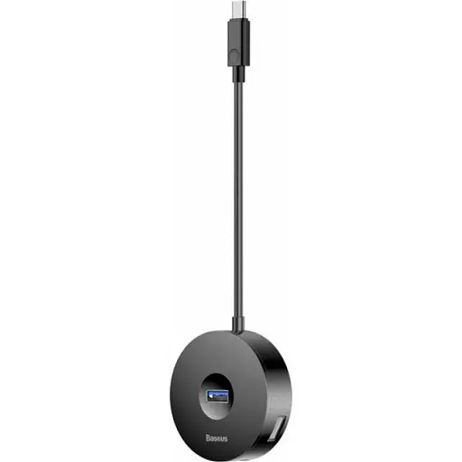 USB-хаб Baseus Round Box 4-Port USB-C 0.1 м Black (CAHUB-G01) [77933] - фото 4