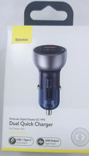 Автомобильное зарядное Baseus Particular Dual Charger 65w cckx-c0a - фото 1