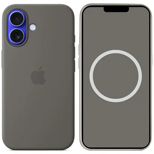 Чохол Epik Silicone case AAA with Magsafe and Animation для Apple iPhone 16, 6.1 Stone Grey